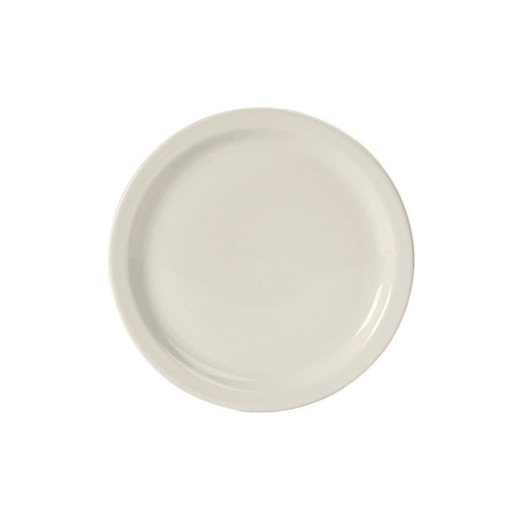 Pearl White Narrow Rim Plate Case of 24 Q15506