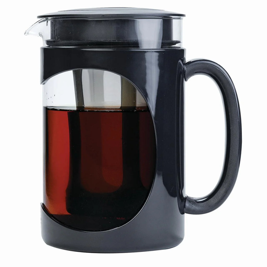 Glass Cold Brew Iced Coffee Maker with Mesh Filter, 1.6 Quarts, Blue L43020