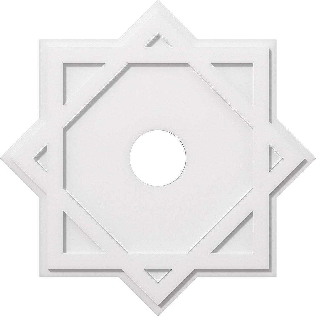 28 inchod x 5 inchid x 15 1/2 inchc x 1 inchp PVC Ceiling Medallion G5669