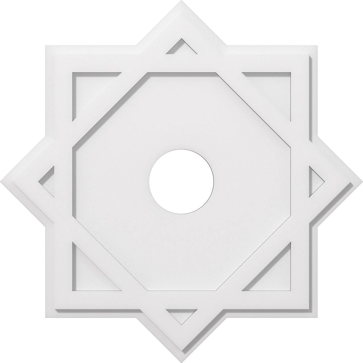 28 inchod x 5 inchid x 15 1/2 inchc x 1 inchp PVC Ceiling Medallion G5669