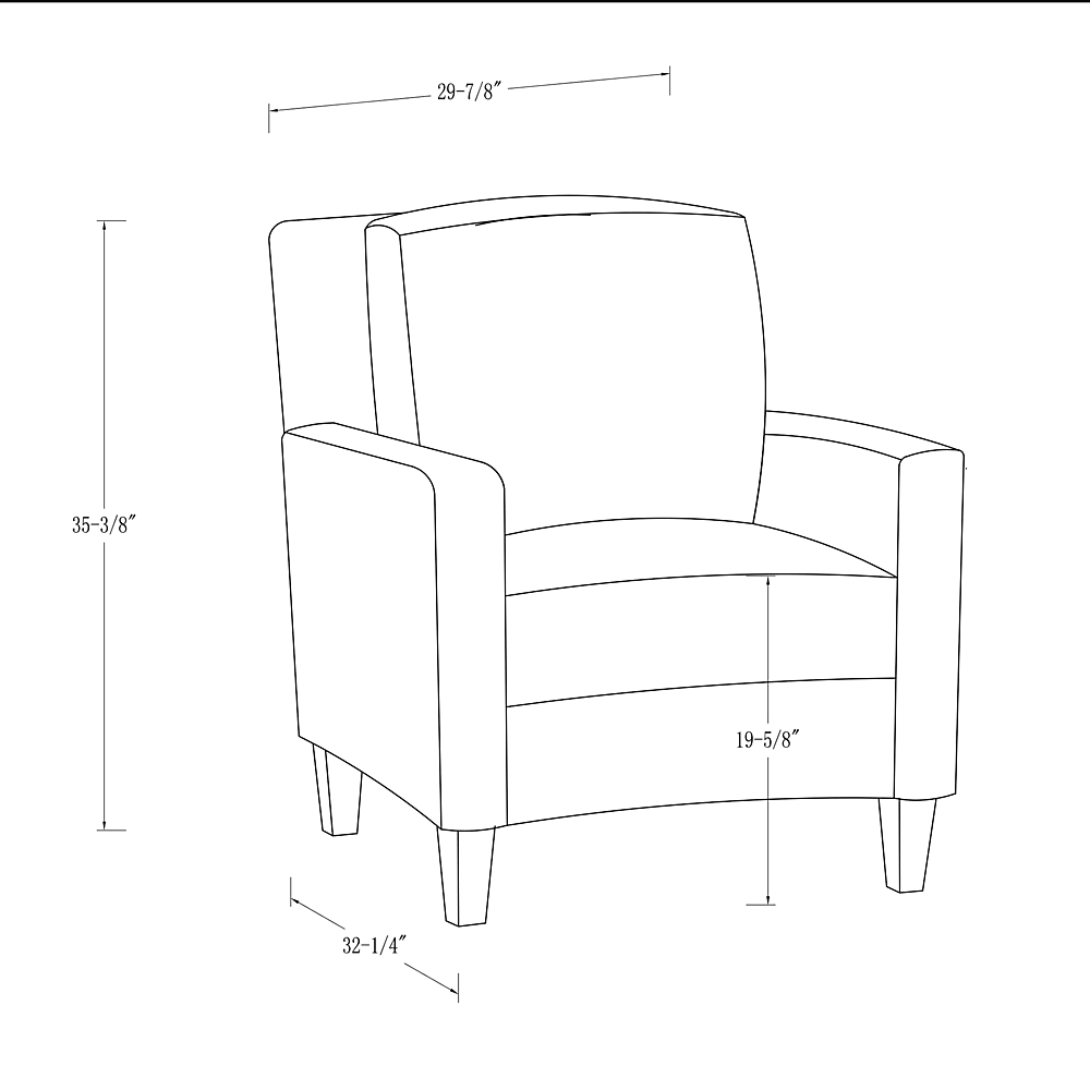 Navy Blue Linen Accent Chair K327