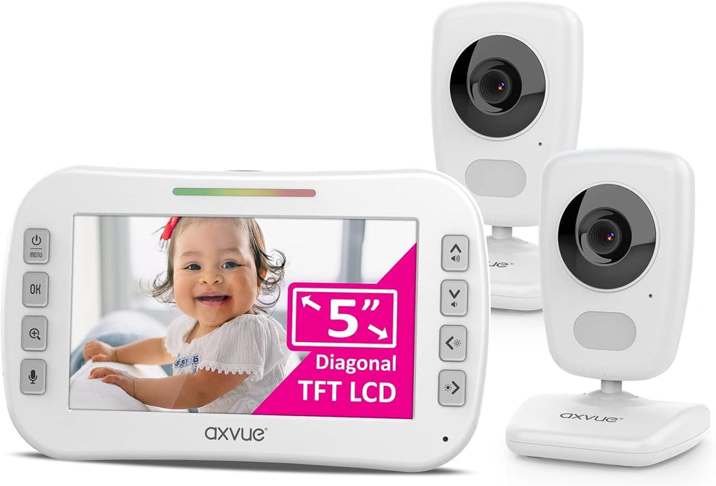 5 High Resolution Screen Video Baby Monitor with 2 HR Cam O40764