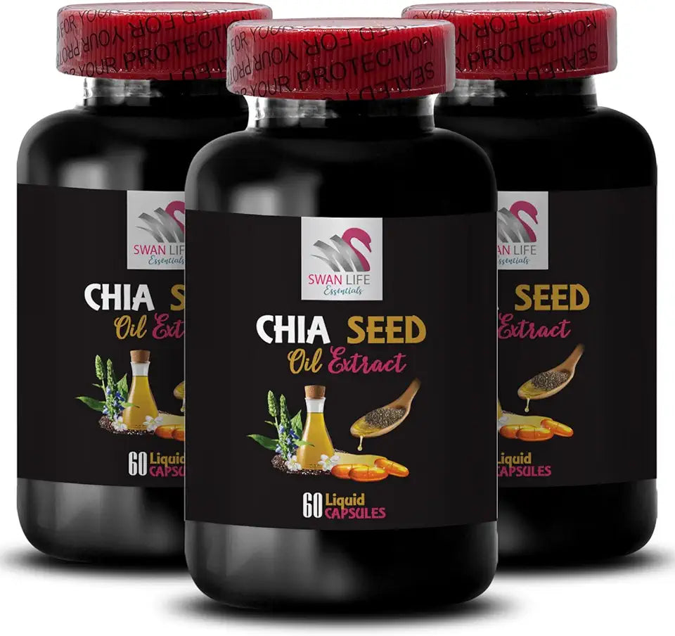 Chia Seed Oil Extract 3 Bottle 180 Caps P691288