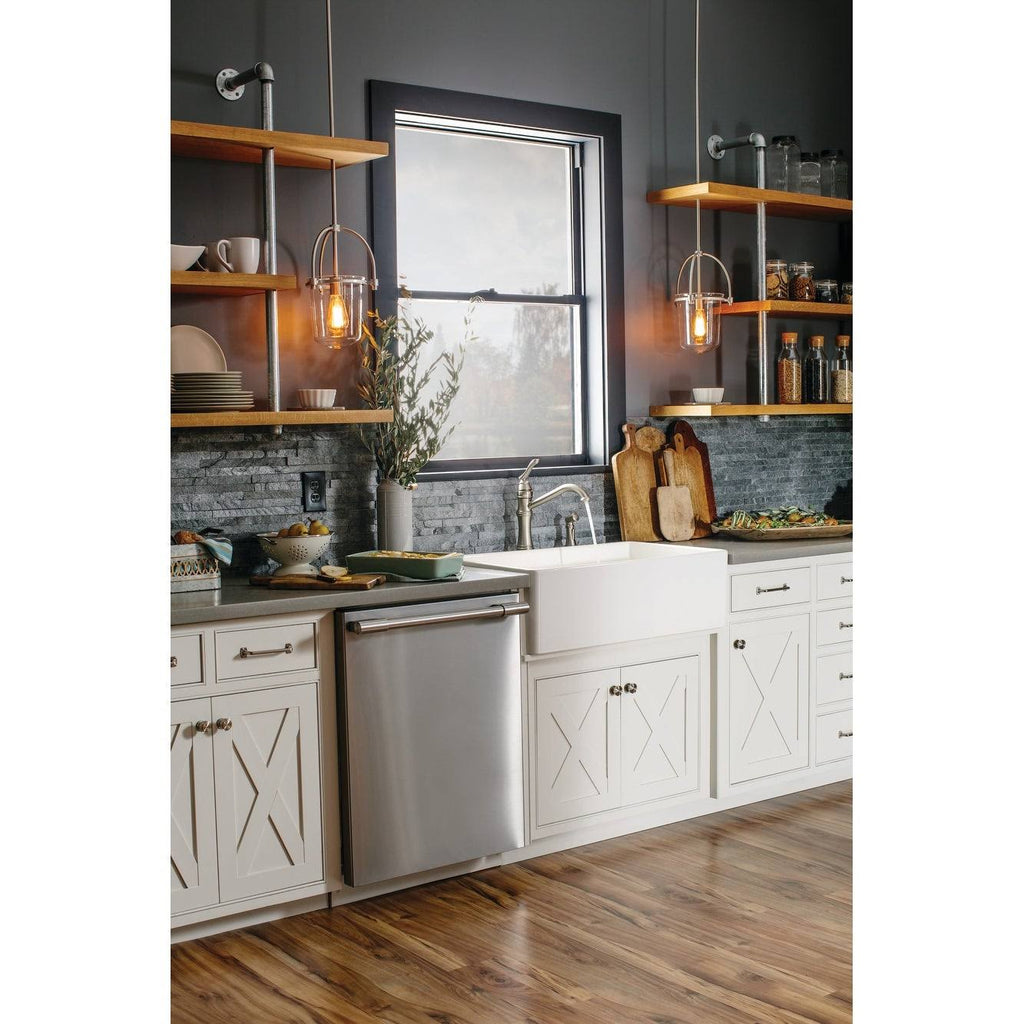 Matte Black High-Arc Single Handle Kitchen Faucet with Side C699823