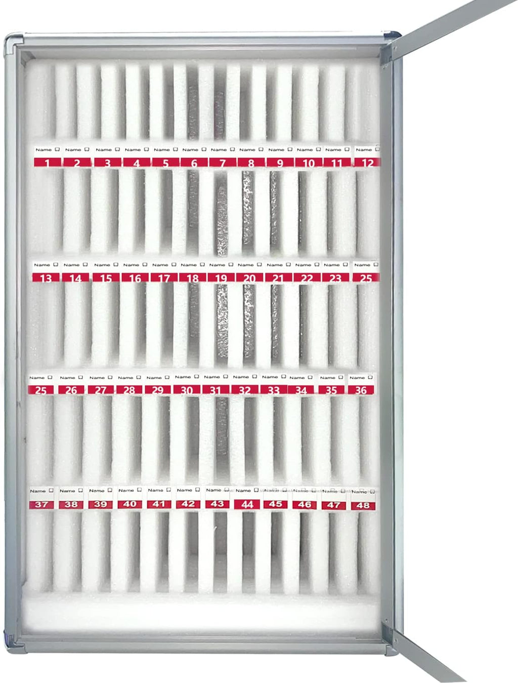 60 Slots Aluminum Alloy Cell Phones Storage Cabinet with Lock O13751