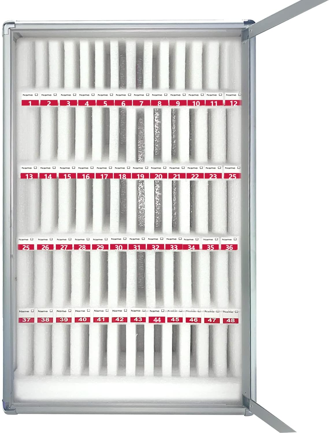 60 Slots Aluminum Alloy Cell Phones Storage Cabinet with Lock O13751