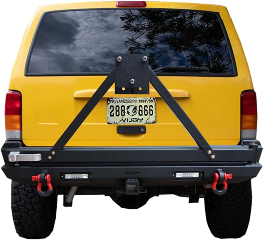 Front and Rear Bumper with LED Lights and Winch Plate and Tire Carrier N1205