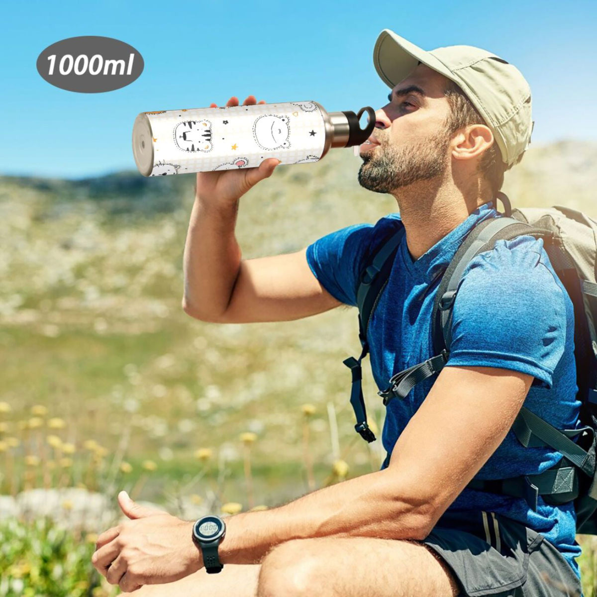 Stainless Steel Insulated Water Bottle with Straw Lid F5288