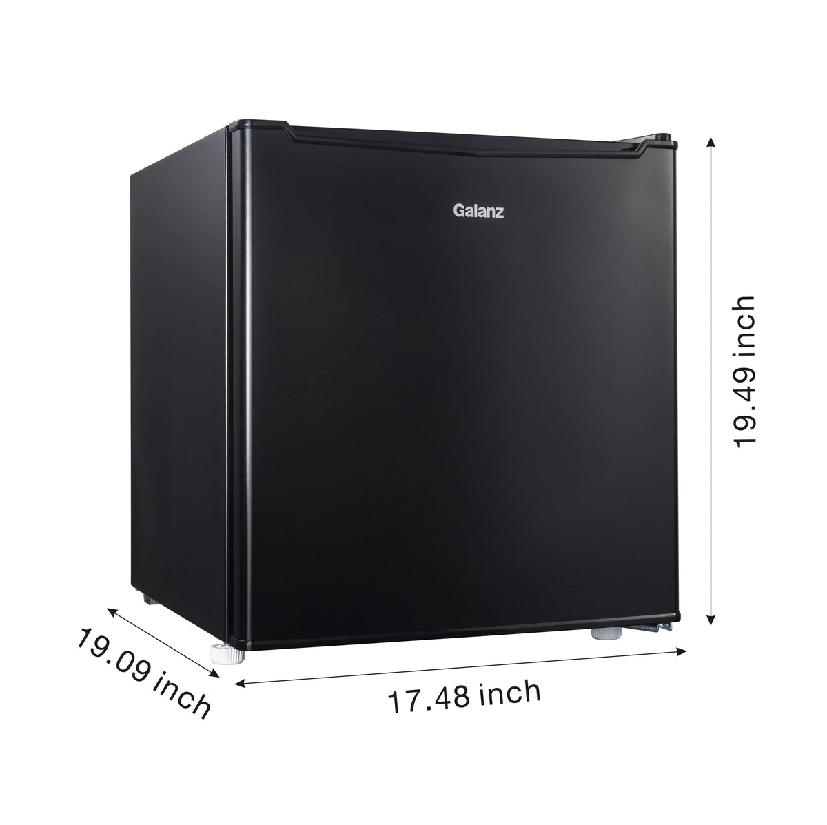 1.7 Cu ft Black Single Door Mini Fridge Z656