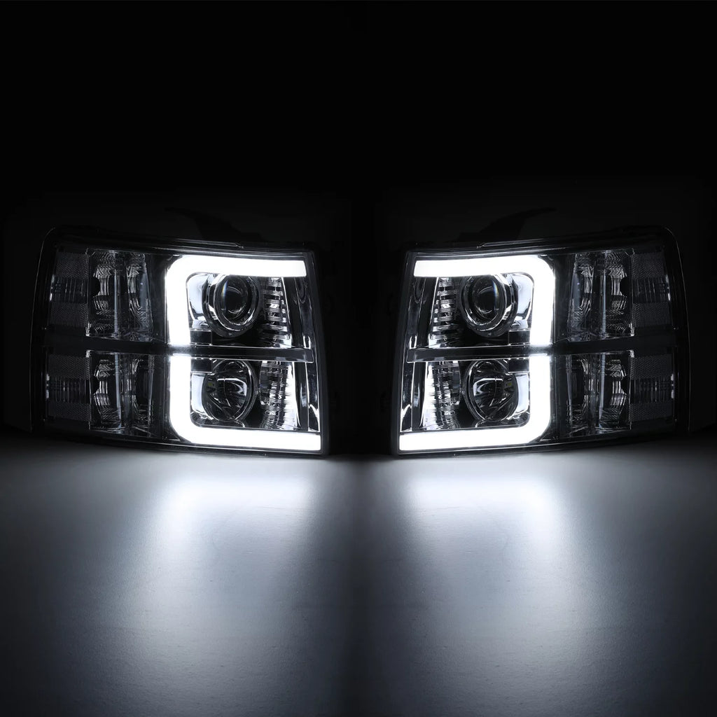 LED Projector Headlights Assembly for Chevy Silverado 1500 2500 3500 B571209