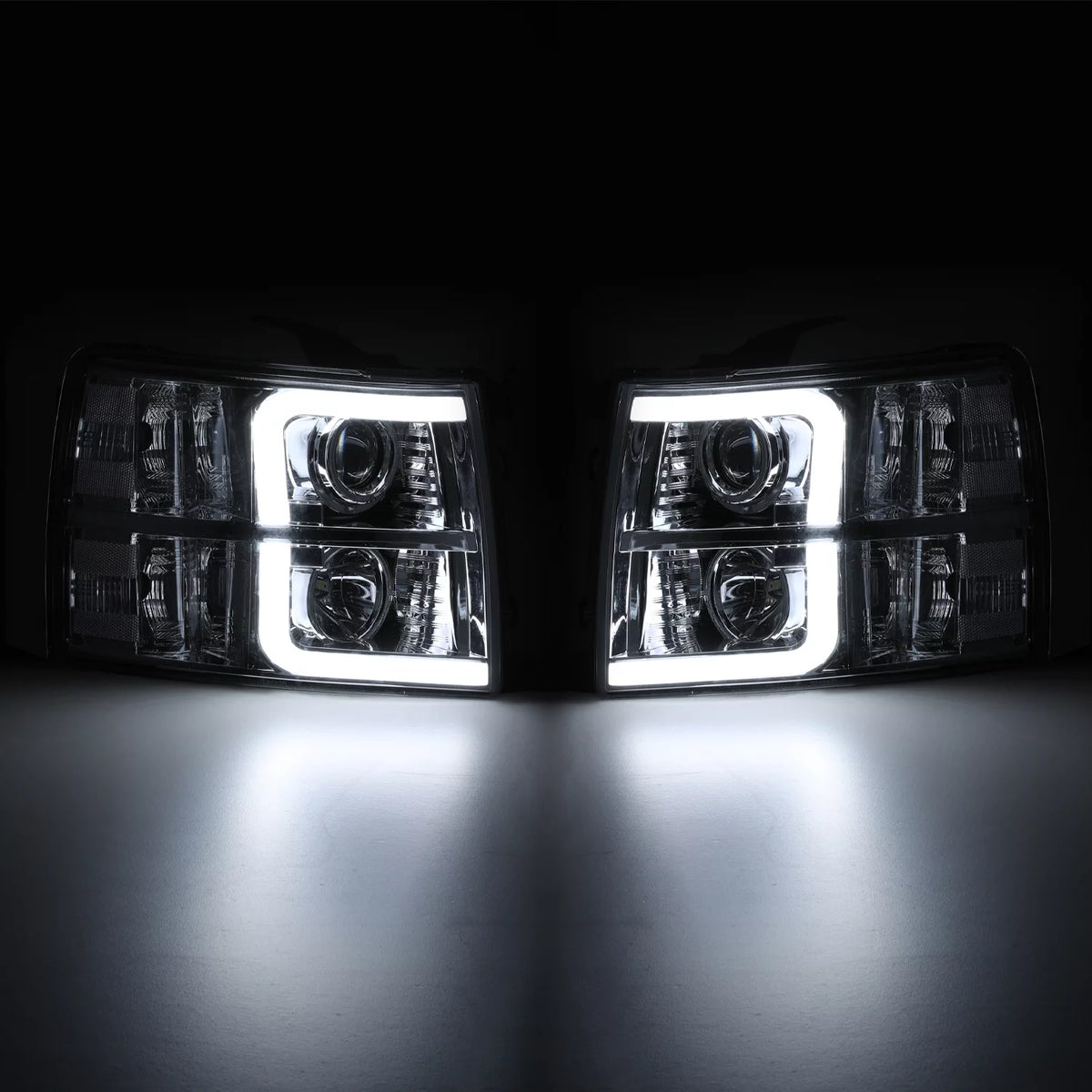 LED Projector Headlights Assembly for Chevy Silverado 1500 2500 3500 B571209