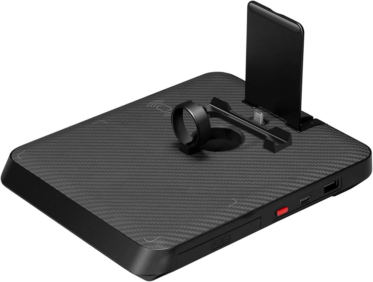 6-in-1 Wireless Charging Stand, Zinc Alloy and Grey Cloth, Grey J1617