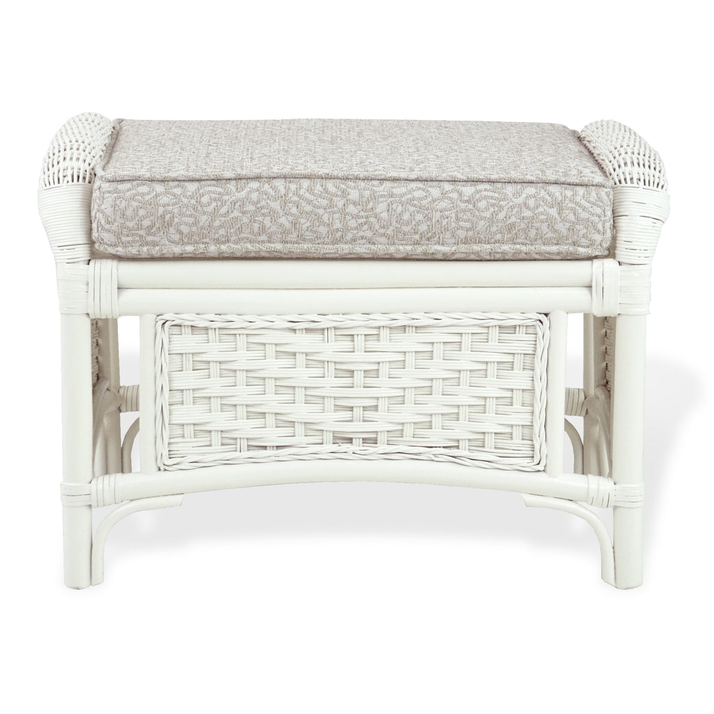 White Armchair with Ottoman J820423