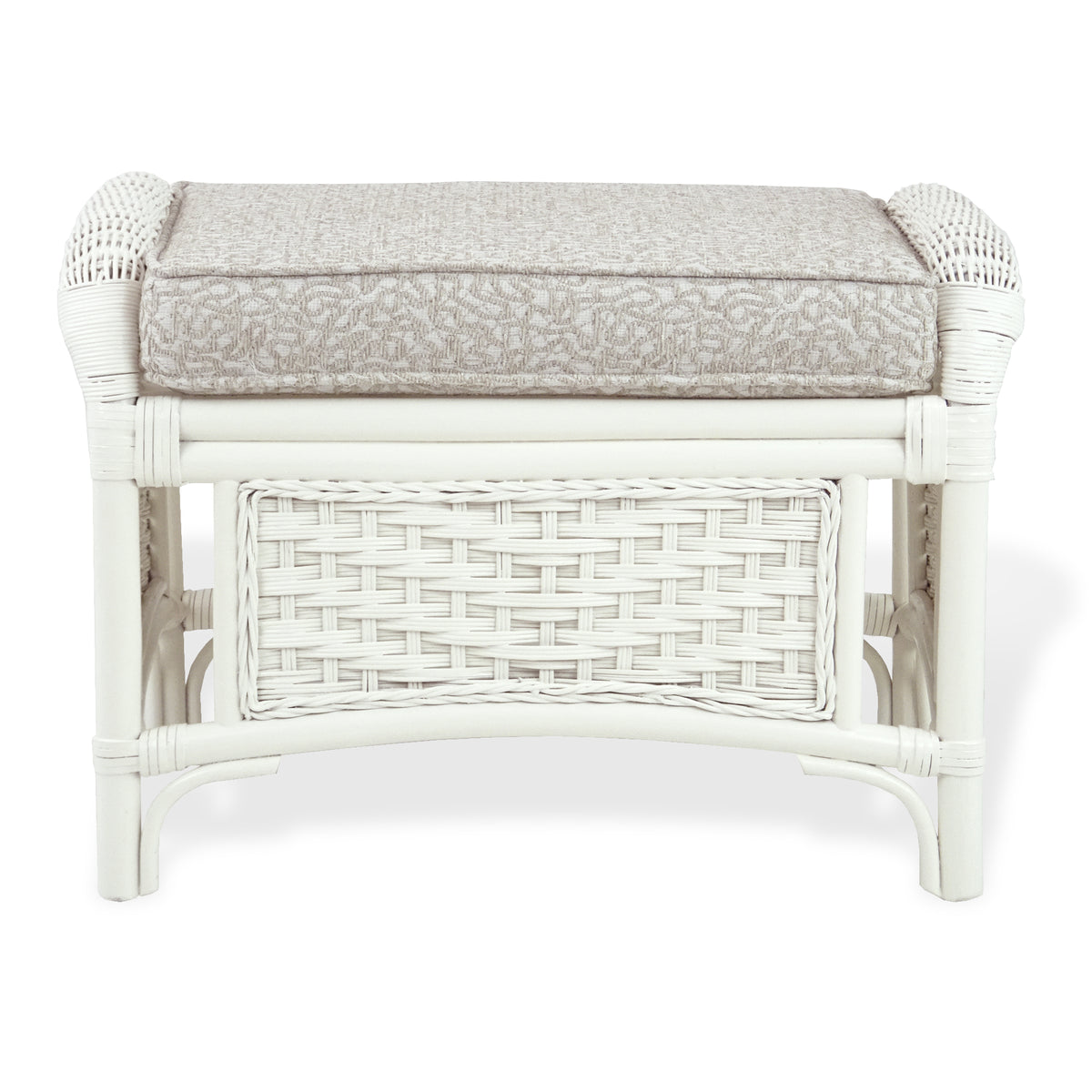 White Armchair with Ottoman J820423