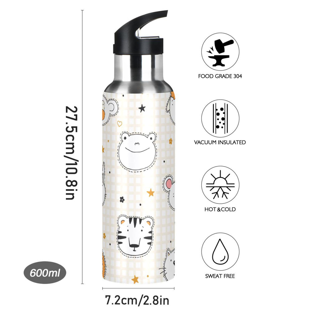 Stainless Steel Insulated Water Bottle with Straw Lid F5288