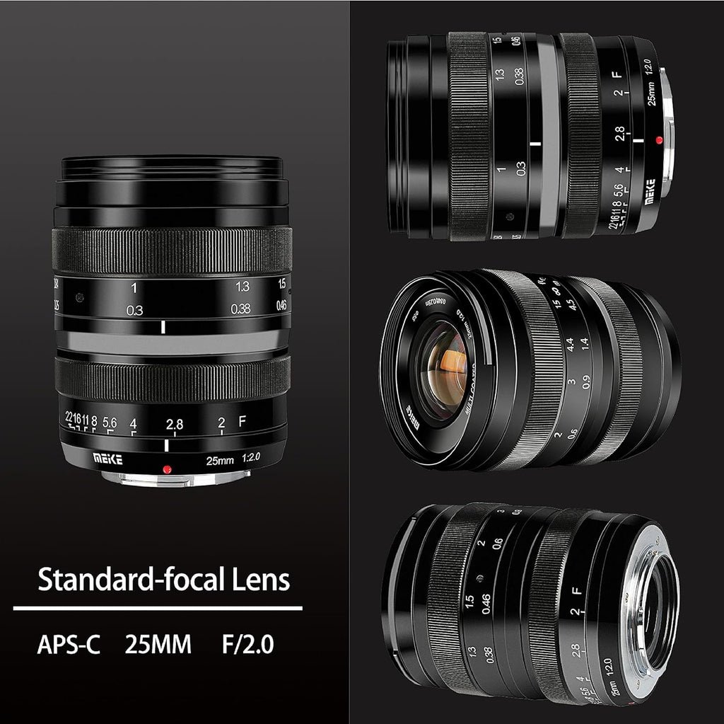 25mm F2.0 M43 Wide Angle Manual Lens for MFT Mount Mirrorless Cameras P28948