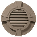 30x22W x 30x22H Round Gable Vent Louver with Keystones, Dark Clay Z8613