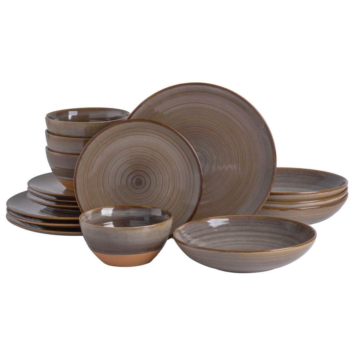 16 Piece Terracotta Reactive Dinnerware Set X89183