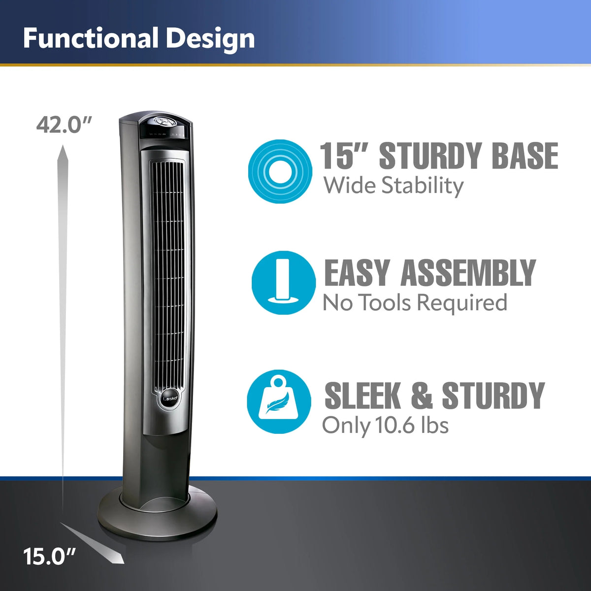 42 Wind Curve Tower Fan with Remote I72787