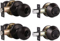 3 Pack Keyed Alike Entry Door Knob and Single Cylinder Deadbolt Lock Set in Oil Rubbed Bronze Finish H863