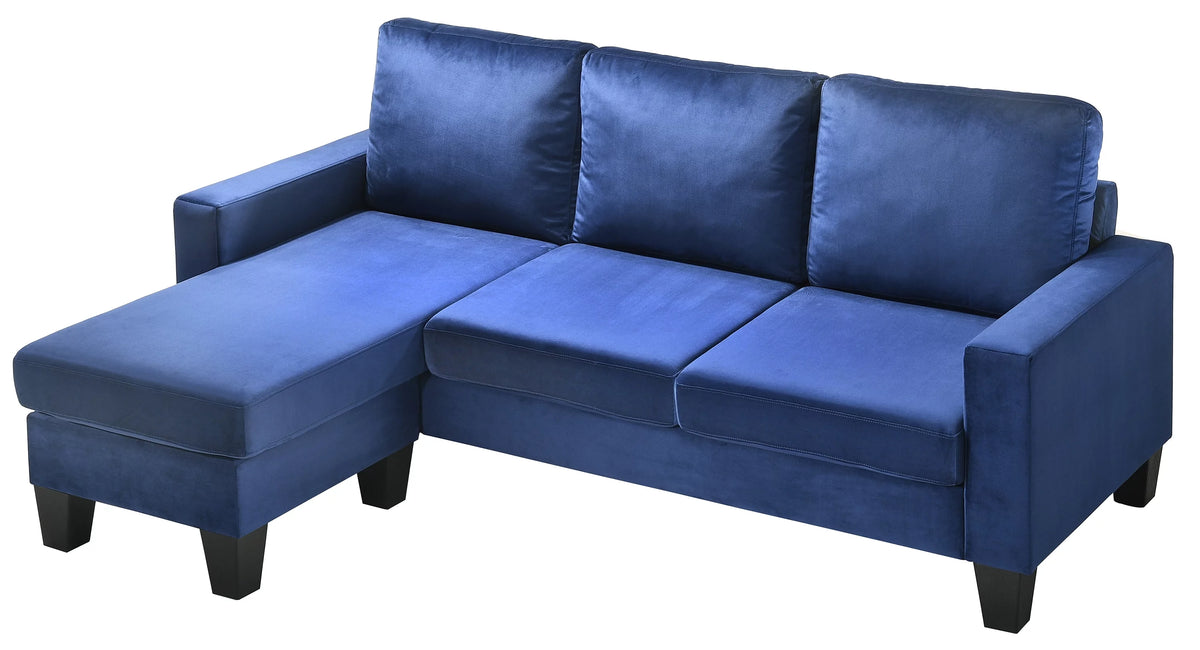 Velvet Flared Arm Couch R7097