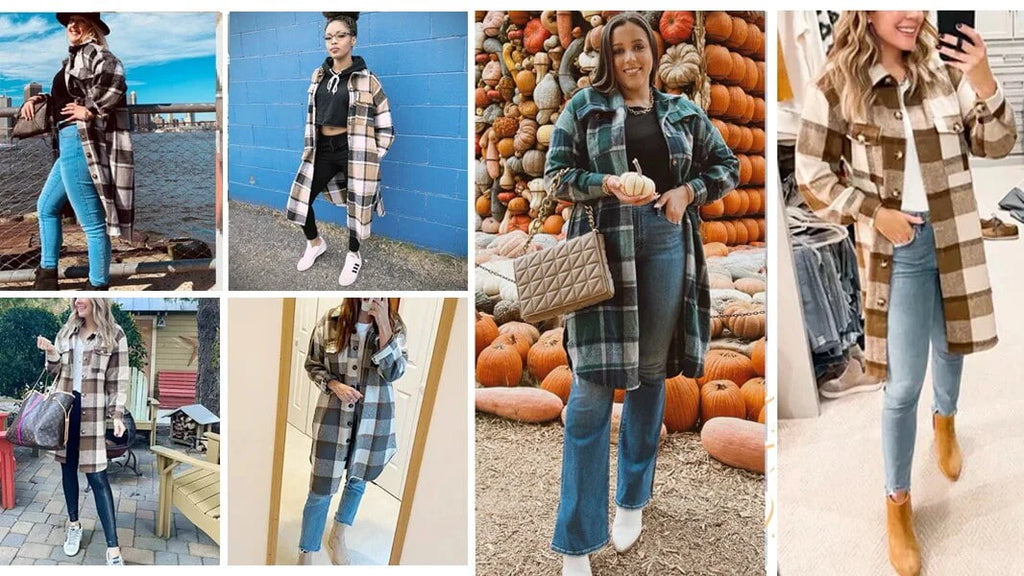 Flannel Button Up Plaid Shirt V522810