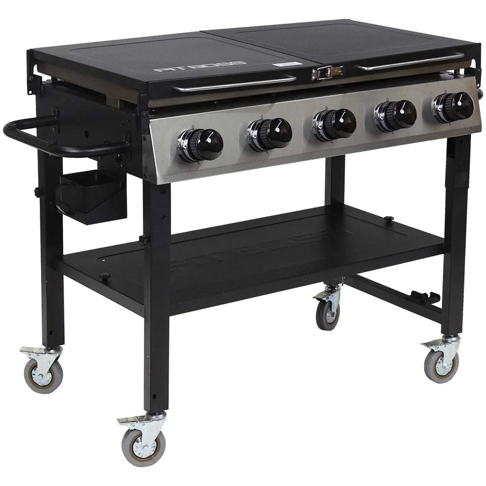 5-burner Propane Griddle, 62,000 BTU, 753 sq. in. Surface with 4-burner Griddle Cover P76195