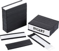 Magnetic Data Card Holders with Magnets and Cards, 1 x 3 Inches, 60 Pieces G9371
