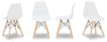 White/Natural Dining Room Side Chair (4/CN) E6475