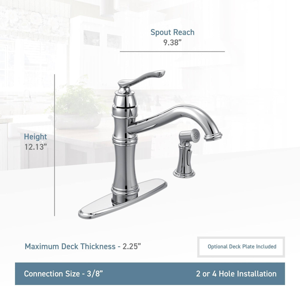 Matte Black High-Arc Single Handle Kitchen Faucet with Side C699823