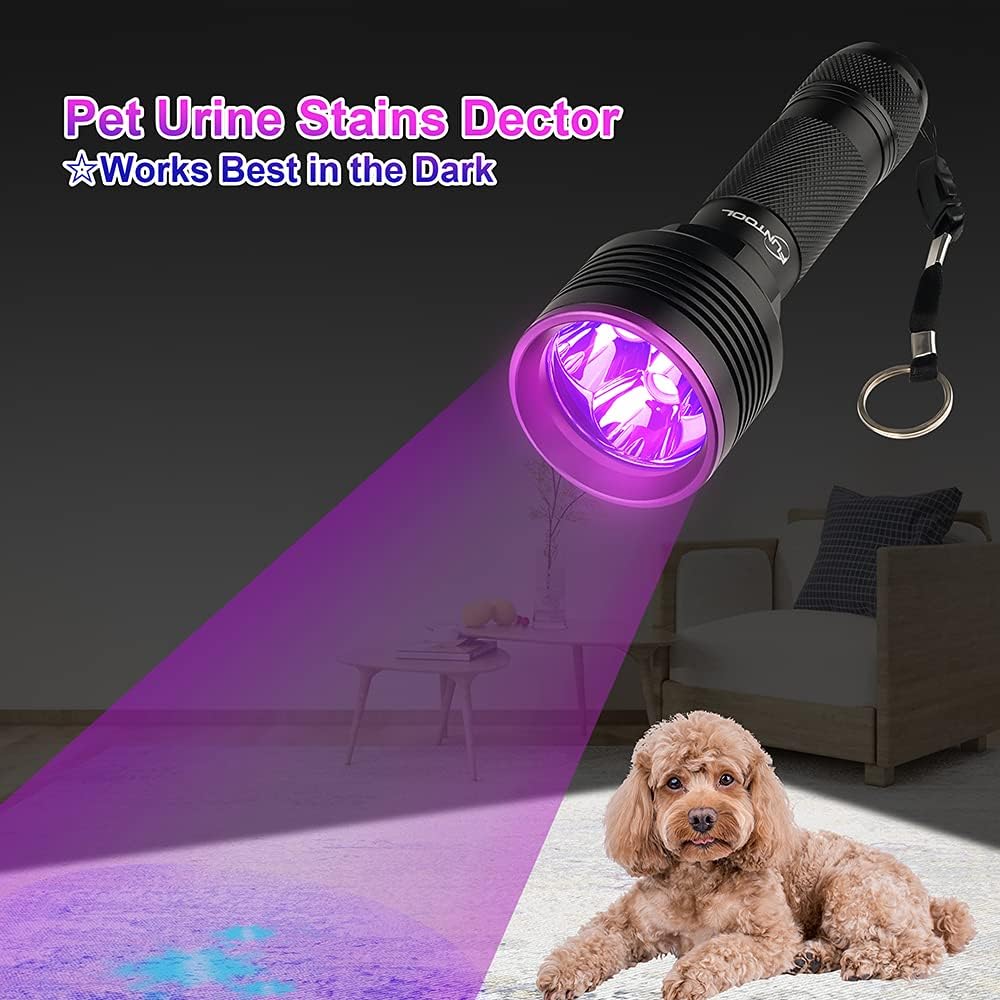 Black Light Flashlight UV Flashlight Rechargeable Ultraviolet 385-395nm T17793