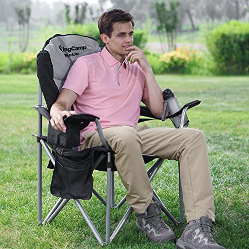 Oversized Heavy Duty Camping Folding Chair with Cup Holder E450865