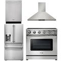 36 Electric Range, Range Hood, Refrigerator with Water and Ice Dispenser, Dishwasher W1507