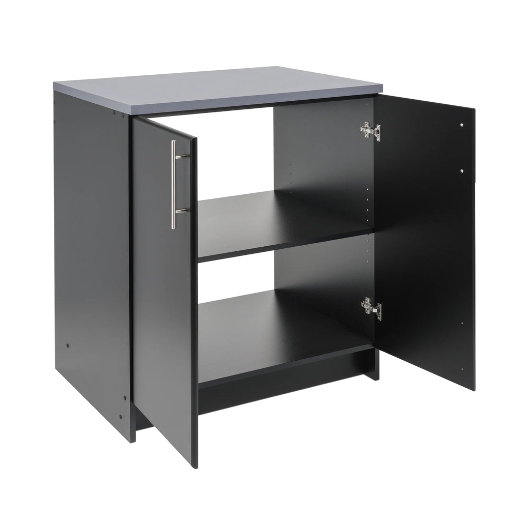 Black 32" Storage Cabinet with 1 Adjustable Shelf M14690