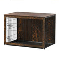 Wooden Dog Crate Furniture with Cushion and Tray S91364
