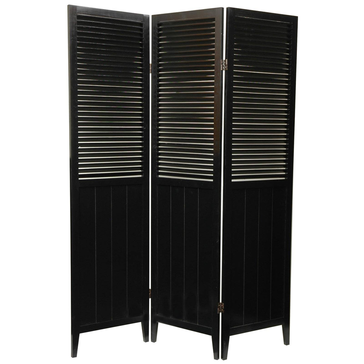 Black 5 Panel Room Divider X165