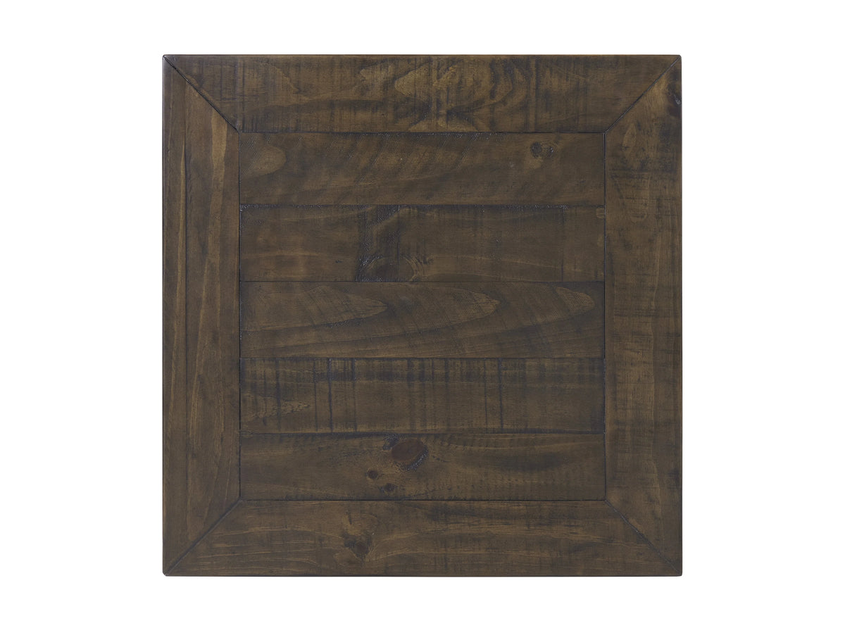 Cream White and Brown End Table J636188