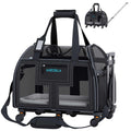 Pet Carrier with Removable Wheels and Telescopic Handle S73223