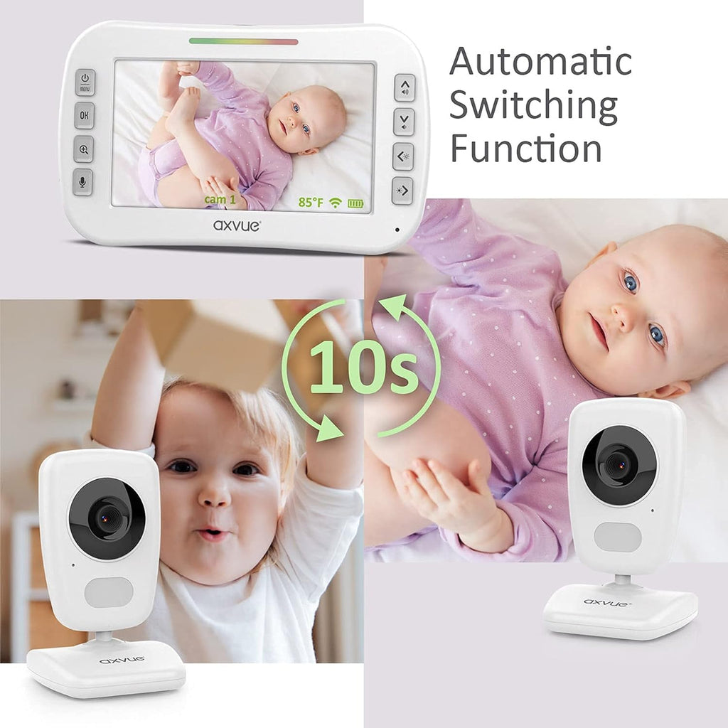 5 High Resolution Screen Video Baby Monitor with 2 HR Cam O40764