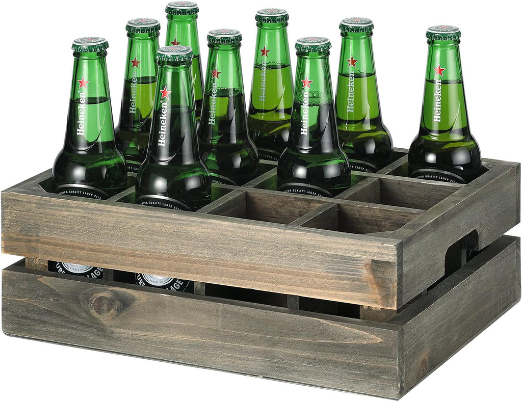 Wooden Crate Drink Carrier with Handles G928701
