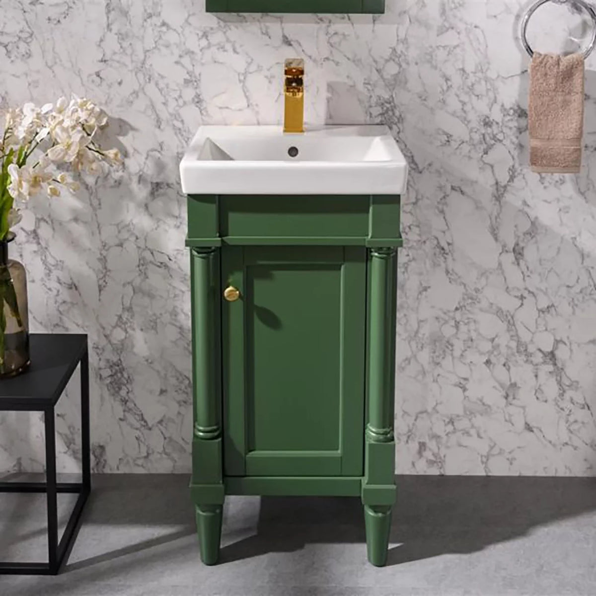 18" Green Sink Vanity C362