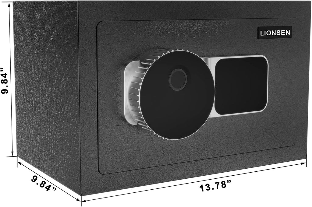 0.7 Cubic Feet Biometric Fingerprint Steel Home Safe V42646