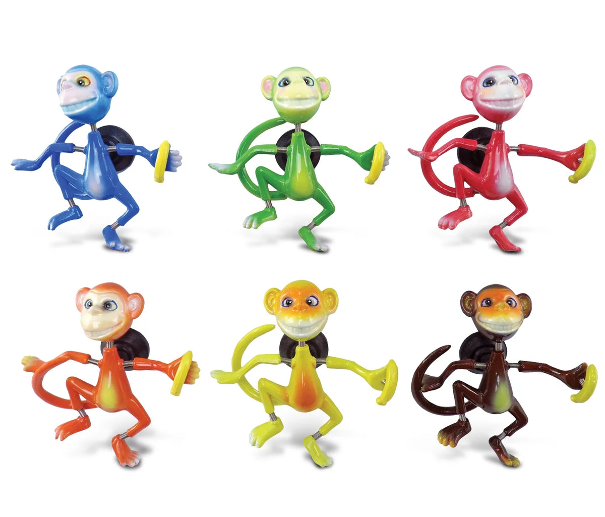 Set of 6 Assorted Color Animal Bobble Magnets O2868