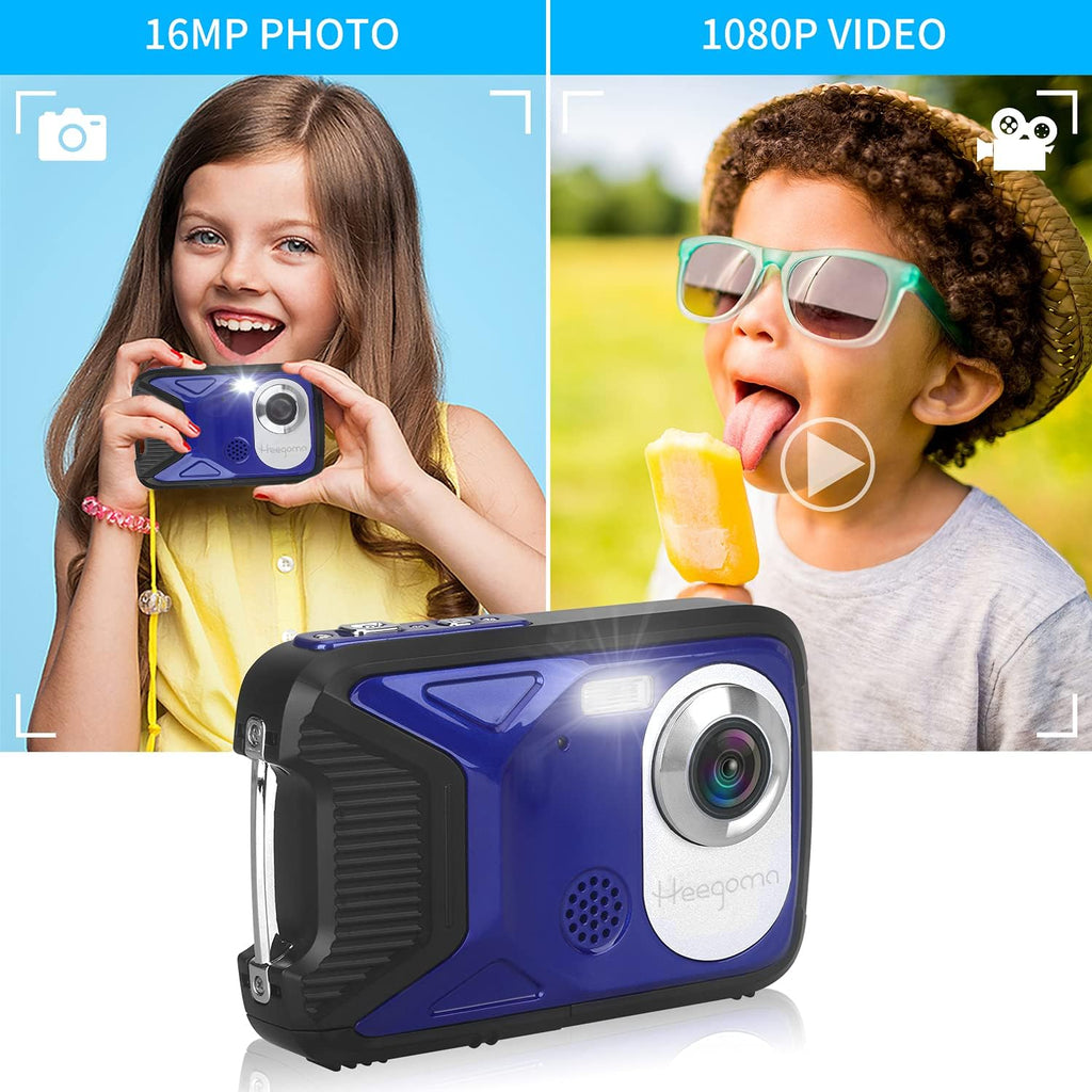 Blue 16MP 1080P Waterproof Digital Camera B662670