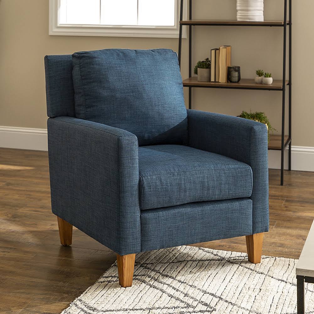 Navy Blue Linen Accent Chair K327