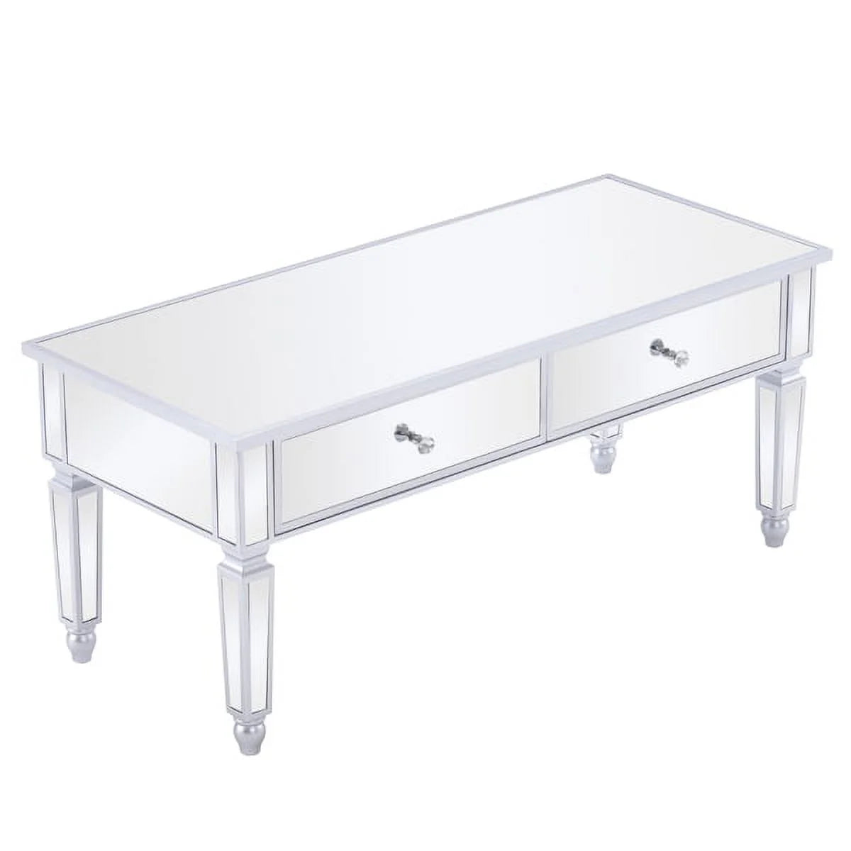 Mirrored Coffee Table with Storage and 2 Drawers V336341