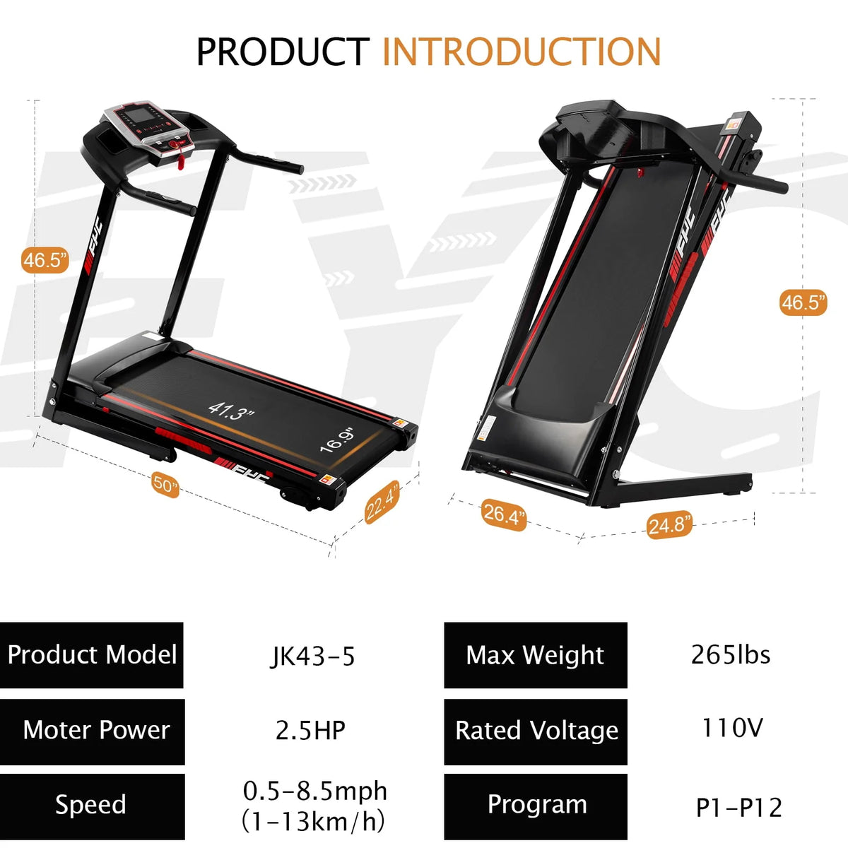 Folding Treadmill with Incline G521