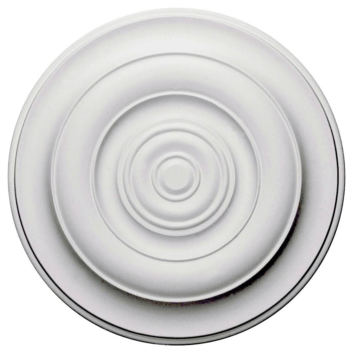 18x22OD x 1 1/2x22P Hand-Painted Jet Black Ceiling Medallion G47628