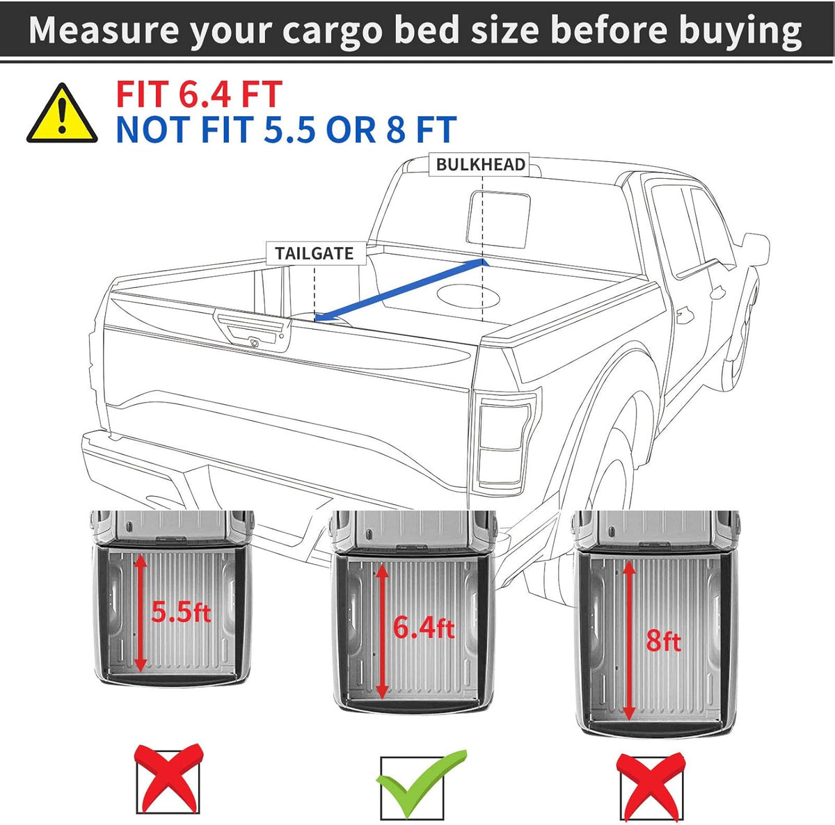Soft Quad Fold Tonneau Cover Truck Bed Cover U25324