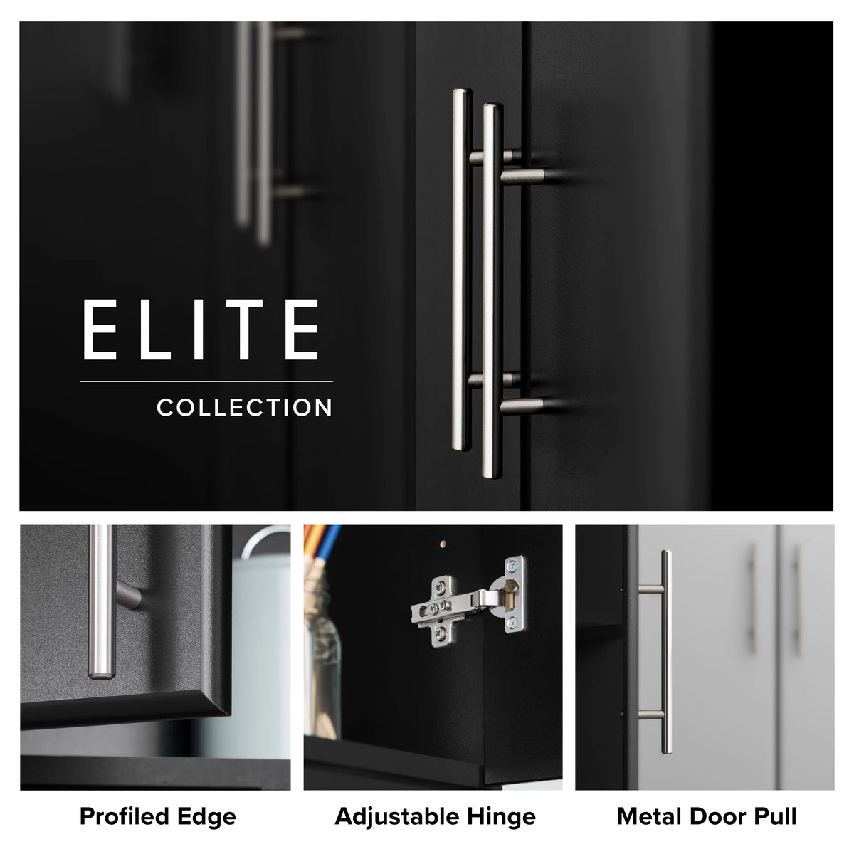 Black 32" Storage Cabinet with 1 Adjustable Shelf M14690